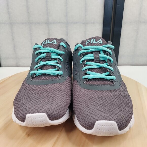 Fila Gray & Teal Comfort Running Athletic Sneakers Shoes Women US 8.5 - Picture 3 of 14